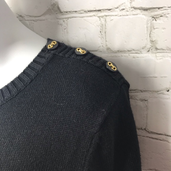 Charter Club Button Detail Sequined Swan Sweater - Picture 5 of 6